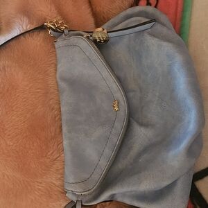 Vintage Blue Leather Women's Bag